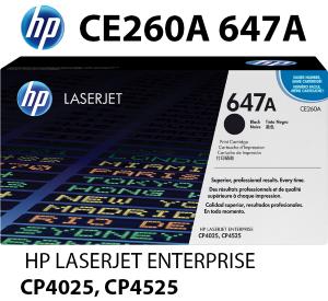 HP CE260A 647A Toner Nero 8500 pagine  stampanti: HP ColorLaserJet CP4520 4025 4525 4020 CM4540 MFP
