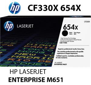 HP CF330X 654X Toner Nero 20500 pagine  stampanti: HP Color LaserJet Enterprise M651 dn n xh