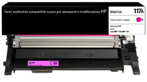 117A W2073A M Cartuccia toner sostitutiva di HP 117A W2073A TONER MAGENTA alta qualita' 700 pagine compatibile stampanti e multifunzione: HP Color Laser 150a 150nw MFP 178nw 179fnw