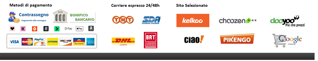 Metodi di pagamento Corriere espresso 24h/48h Sito selezionato