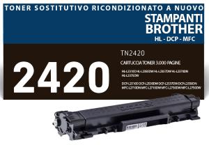 TN-2420 CARTUCCIA TONER alta qualità 3.000 pagine ricondizionato a nuovo stampanti: Brother DCP- L2510D L2530DW L2550DN HL- L2310D L2350DW L2370DN L2375DW MFC- L2710DW L2730DW L2750DW
