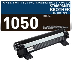 TN-1050 Cartuccia toner sostitutiva 1000 pagine compatibile stampanti e multifunzione: BROTHER DCP 1510 1512 HL 1110 1112 MFC 1810