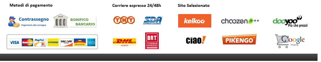 Metodi di pagamento Corriere espresso 24h/48h Sito selezionato