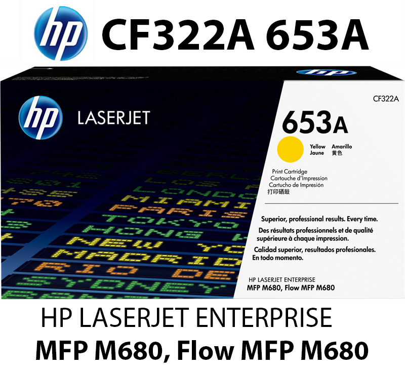 CF322A 653A HP Toner Giallo 16500 pagine stampanti: HP Color LaserJet Enterprise Flow MFP M680 dn f z