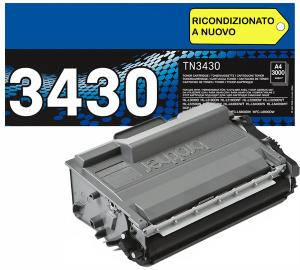 TN-3430 Cartuccia toner 3.000 pagine stampanti Brother HL-L5000D HL-L5100DN HL-L5200DW HL-L6250DN HL-L6300DW HL-L6400DW DCP-L5500DN MFC-L5700DN MFC-L5750DW DCP-L6600DW MFC-L6800DW MFC-L6900DW