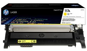 HP 117A W2072A Y TONER GIALLO Toner alta qualità 700 pagine  stampanti e multifunzione: HP Color Laser 150a 150nw MFP 178nw 179fnw