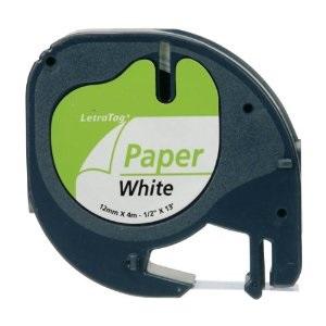 BK-WHITE 12MMX4M FOR DYMO-LETRATAG 2000,LT100H,QX50#S0721520